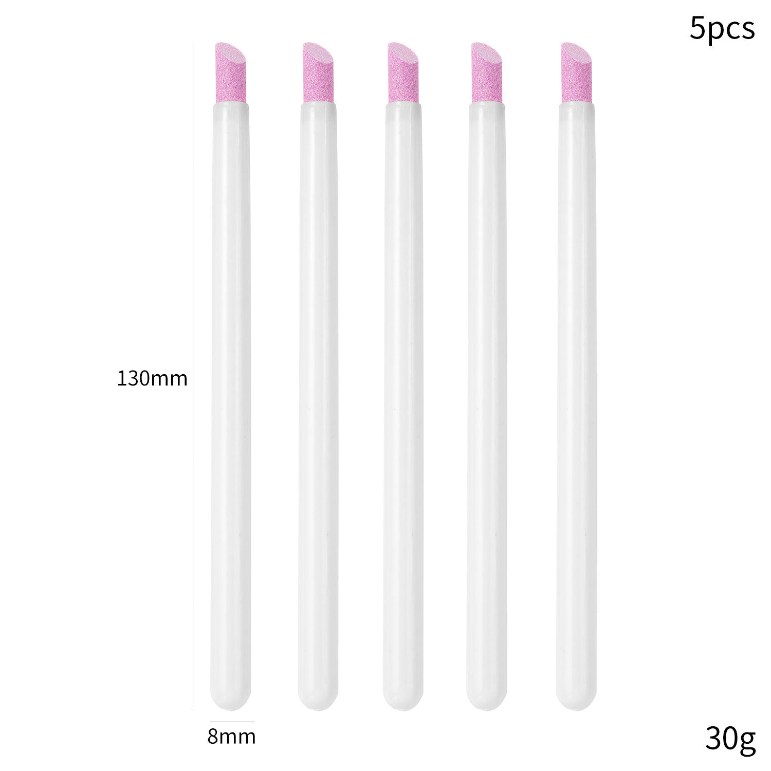Quartz Nail Cuticle Pushers, Manicure Stick Nail Files, Grinding Pen Dead Skin Remover for Natural Nail Care Tools
