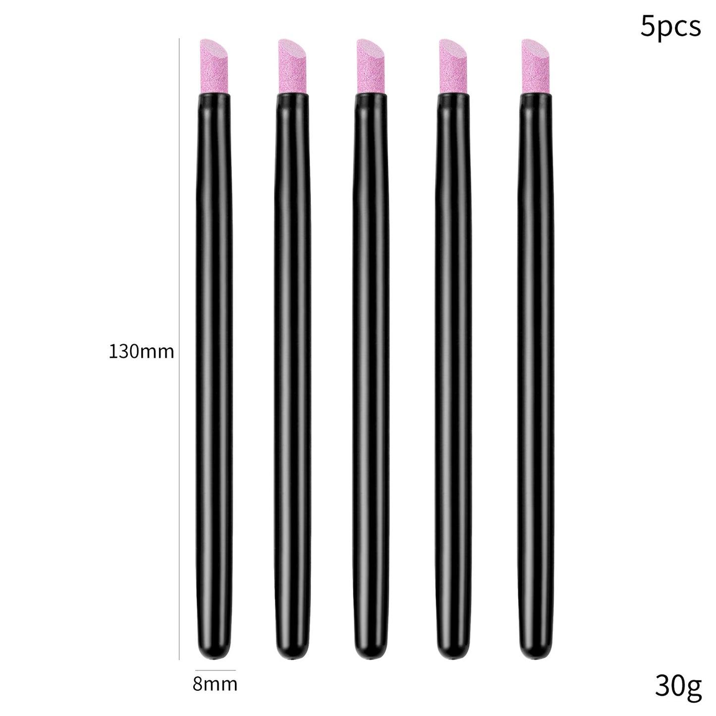 Quartz Nail Cuticle Pushers, Manicure Stick Nail Files, Grinding Pen Dead Skin Remover for Natural Nail Care Tools