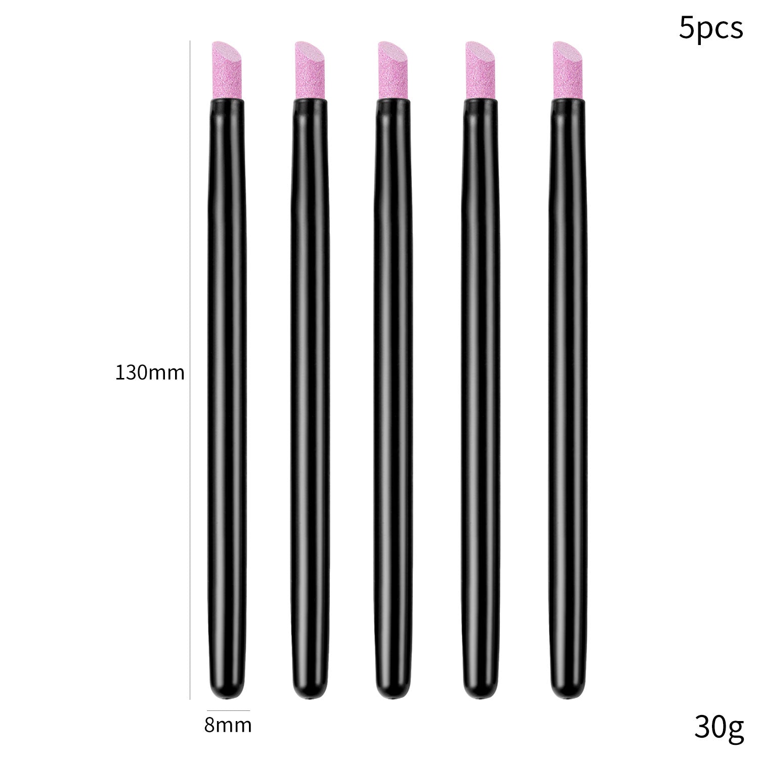 Quartz Nail Cuticle Pushers, Manicure Stick Nail Files, Grinding Pen Dead Skin Remover for Natural Nail Care Tools