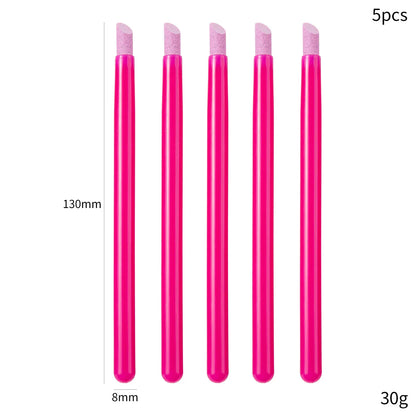 Quartz Nail Cuticle Pushers, Manicure Stick Nail Files, Grinding Pen Dead Skin Remover for Natural Nail Care Tools