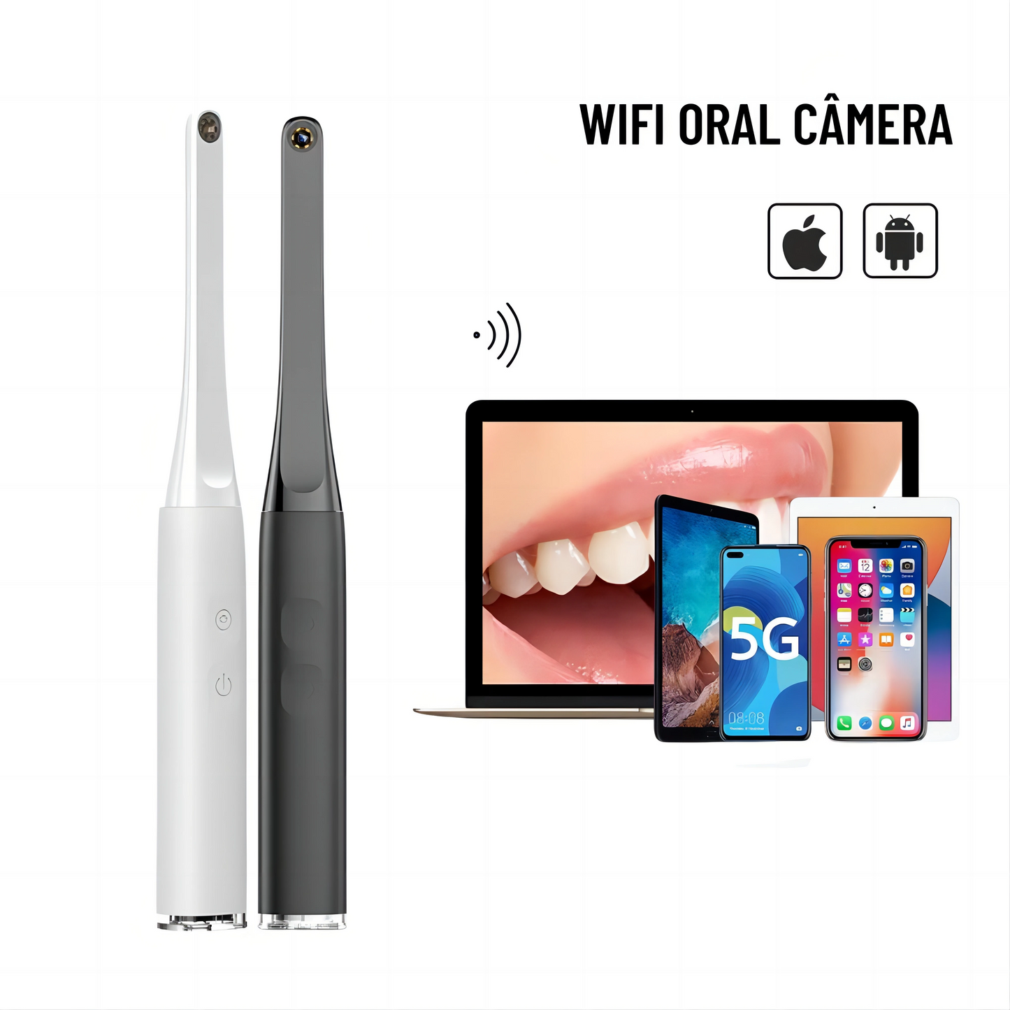 Wireless Visual Camera HD 1080P 2 Megapixel, Intraoral Skin Examination Kit for IOS & Android