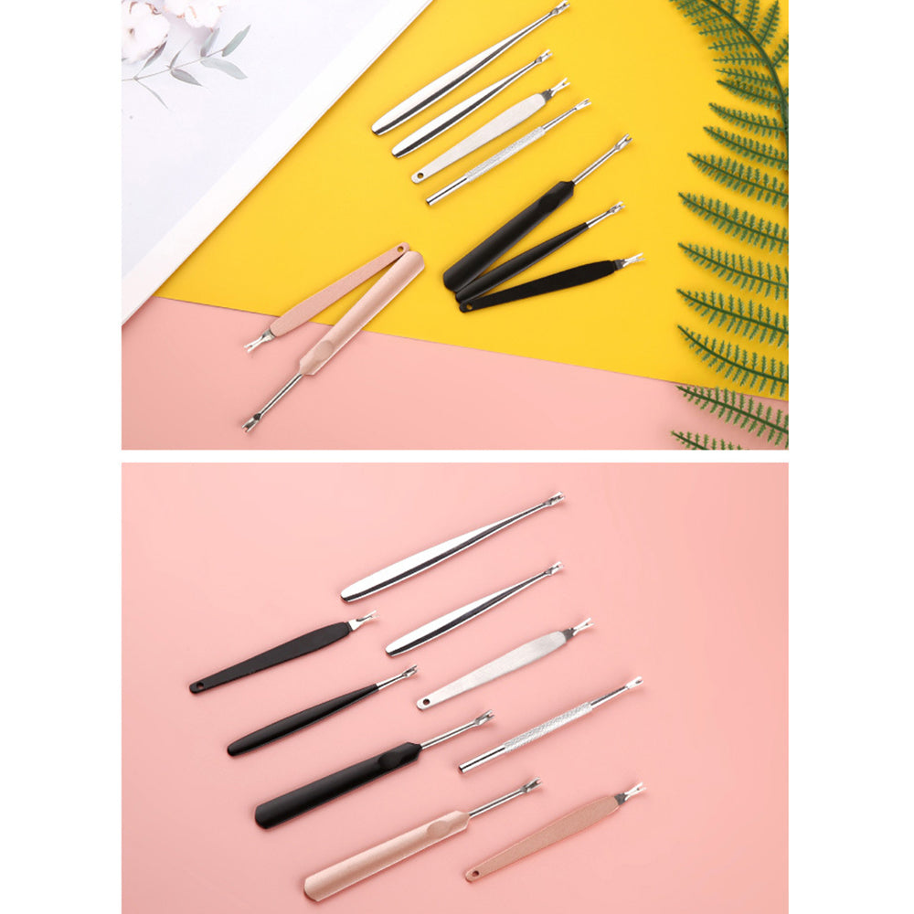 Professional V Shape Nail Cuticle Pushers Barb Dead Skin Fork Remover Toenail Pedicure Nail Care To 3