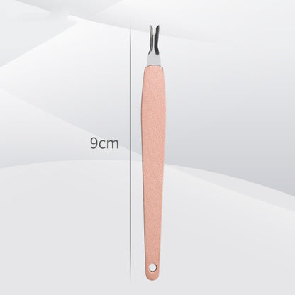 Professional V Shape Nail Cuticle Pushers Barb Dead Skin Fork Remover Toenail Pedicure Nail Care To 6