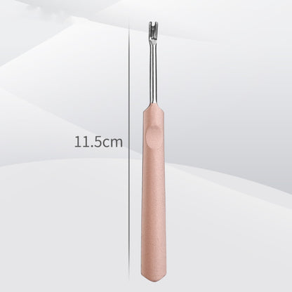 Professional V Shape Nail Cuticle Pushers Barb Dead Skin Fork Remover Toenail Pedicure Nail Care To 7