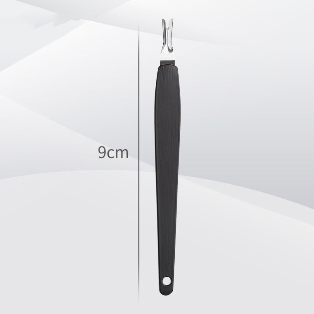 Professional V Shape Nail Cuticle Pushers Barb Dead Skin Fork Remover Toenail Pedicure Nail Care To 10