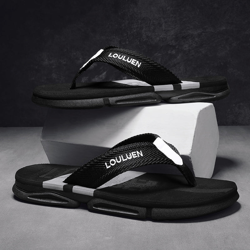 High Quality Fashion Men Flip Flops Summer Beach Slippers With Breathable Antiskid Sole For Casual  2