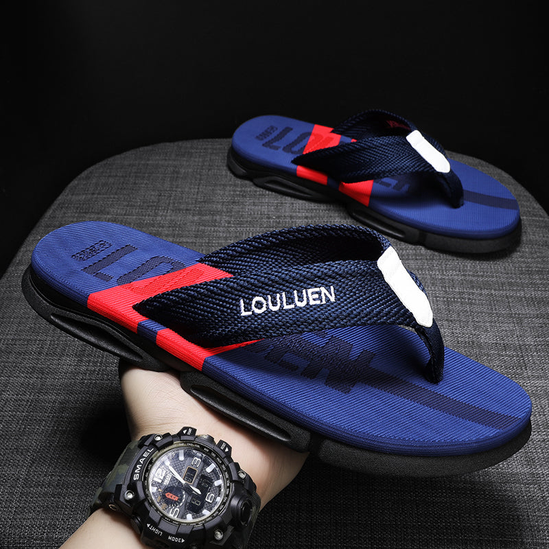High Quality Fashion Men Flip Flops Summer Beach Slippers With Breathable Antiskid Sole For Casual  3
