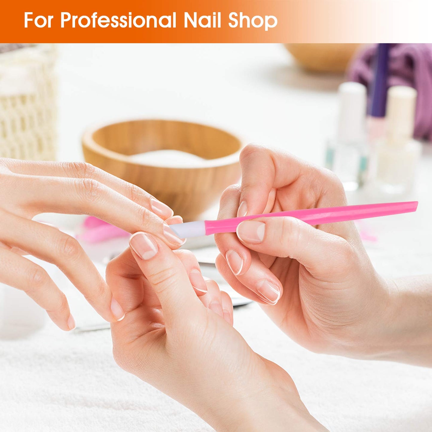 Silicone Cuticle Pusher For Manicure, Gel Polish Pushing Tool, Dead Skin Remover Trimmer Nail Art Accessories