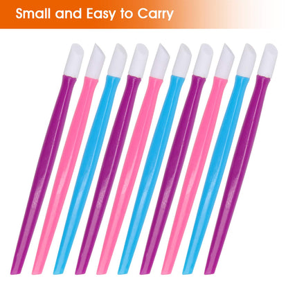 Silicone Cuticle Pusher For Manicure, Gel Polish Pushing Tool, Dead Skin Remover Trimmer Nail Art Accessories
