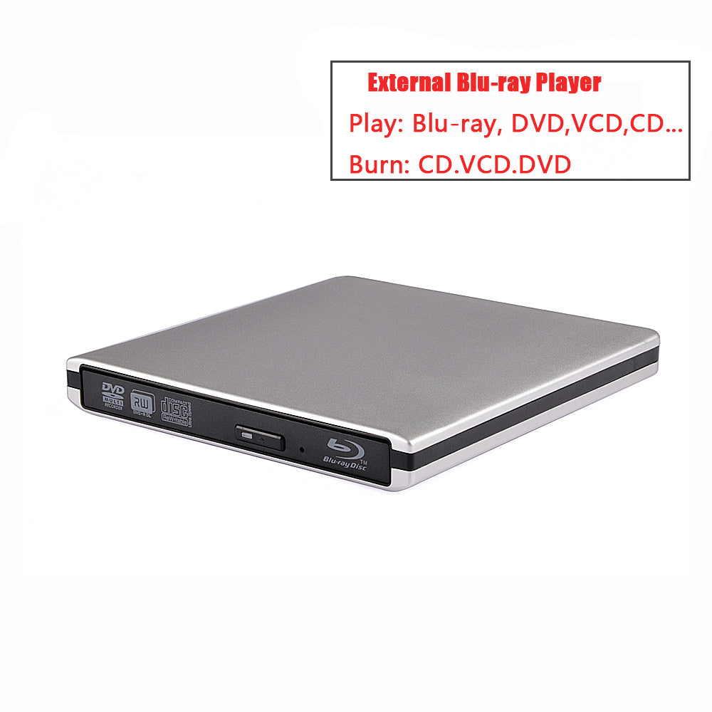 External USB 30 BluRay Burner Drive BDRE Writer 3D BDROM DVDCD Optical Drive For PC Laptop Desktop 6