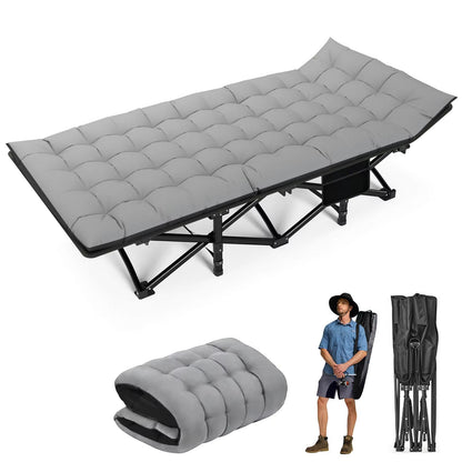 Folding Camping Cot  Portable Heavy Duty Outdoor Bed For Adults Home Beach And RV Use 200kg Weight  8