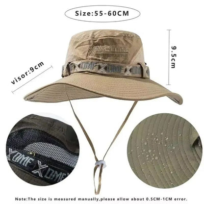 Mens Summer Bucket Hat  Wide Brim UV Protection Outdoor Safari  Hiking Cap 3