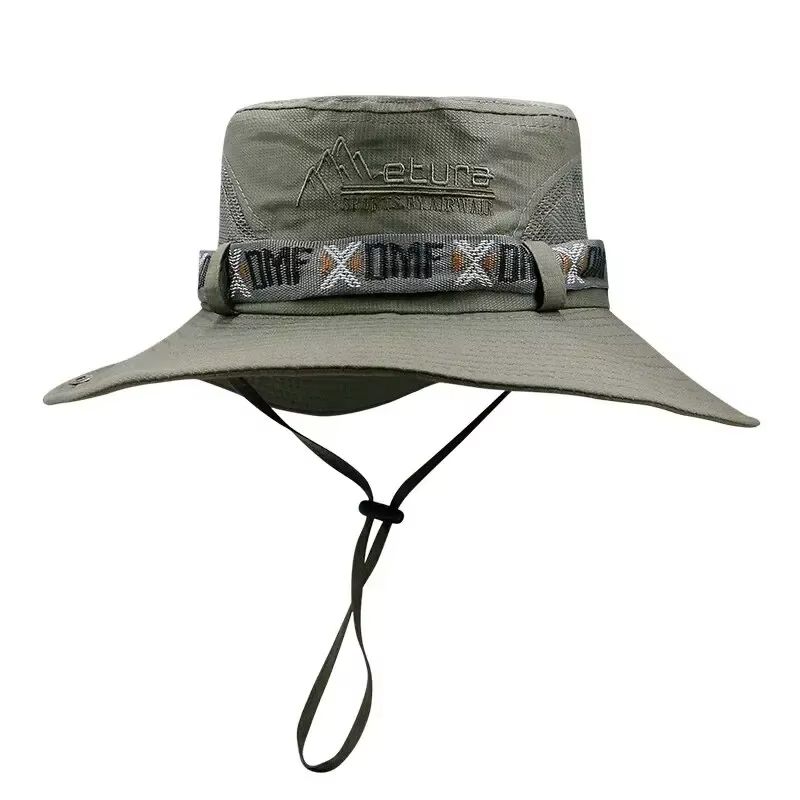 Mens Summer Bucket Hat  Wide Brim UV Protection Outdoor Safari  Hiking Cap 6