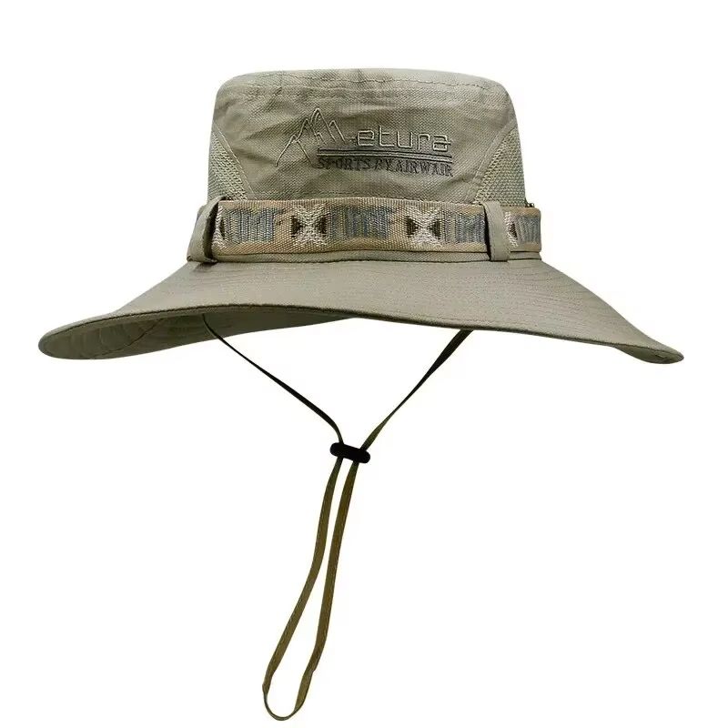 Mens Summer Bucket Hat  Wide Brim UV Protection Outdoor Safari  Hiking Cap 7