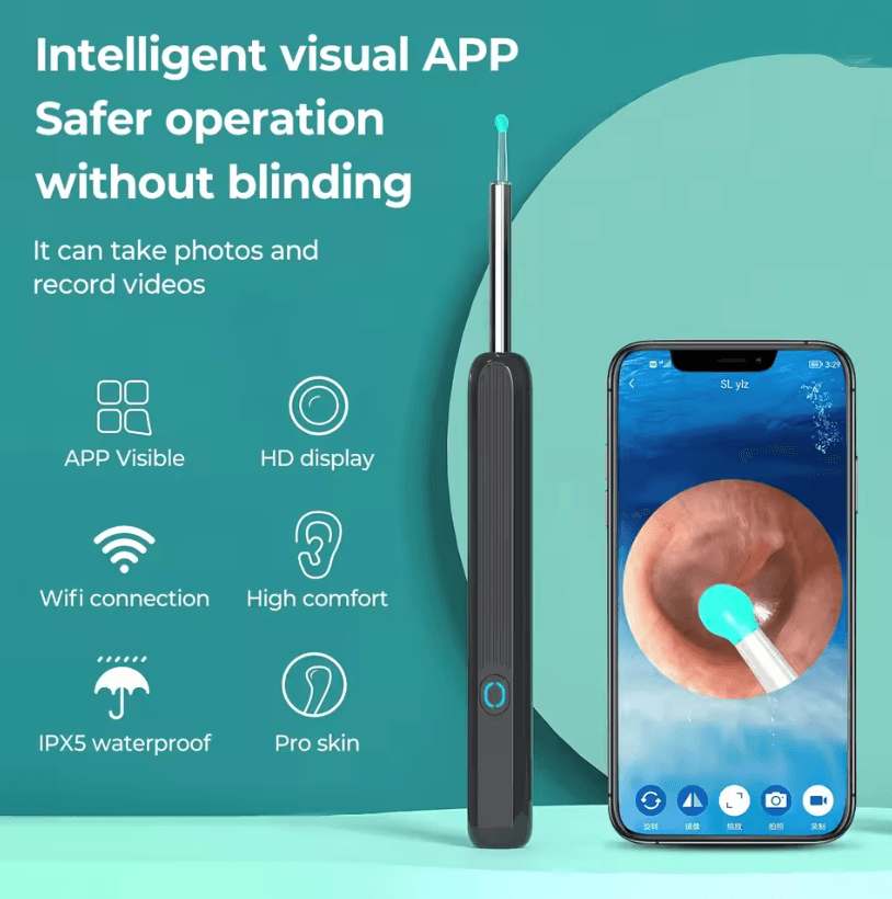 Wireless Ear Cleaner With Camera 1080P Smart Visual Otoscope For Ear Wax Removal 1