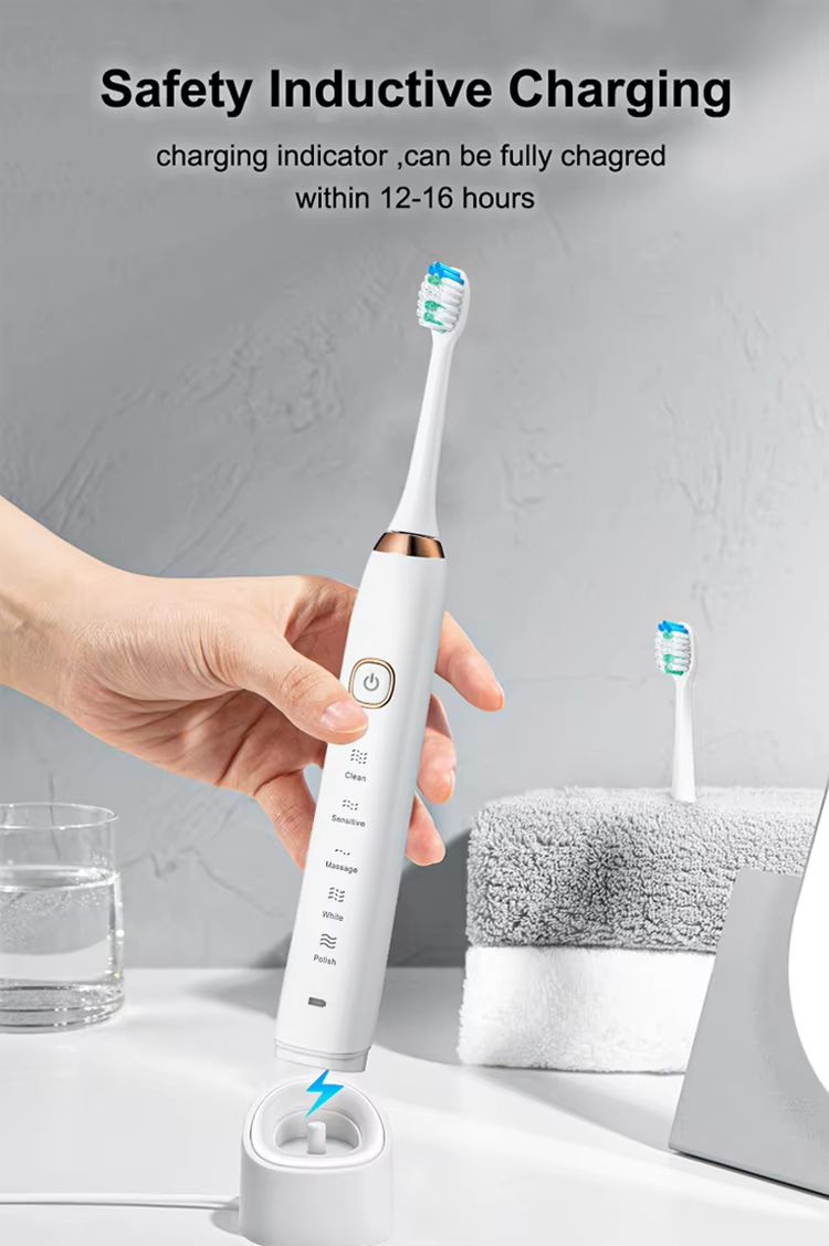 Sarmocare S100 Sonic Electric Toothbrush  Smart Ultrasonic Whitening With 8 Brush Heads 6