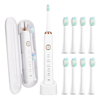 Sarmocare S100 Sonic Electric Toothbrush  Smart Ultrasonic Whitening With 8 Brush Heads 7
