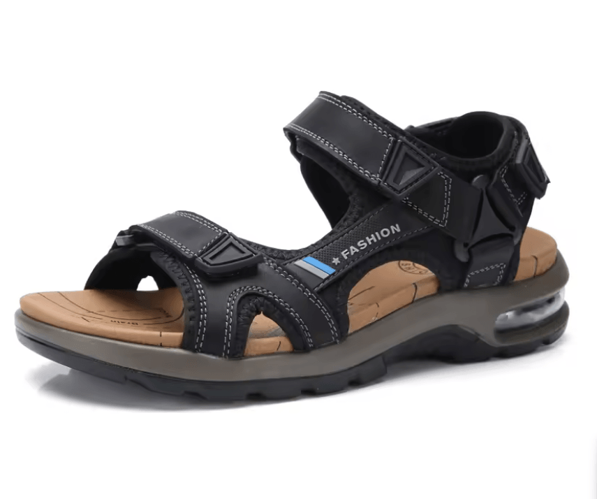 Mens Leather Sandals Comfortable Summer Roman Beach Shoes 3