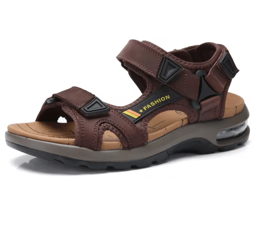 Mens Leather Sandals Comfortable Summer Roman Beach Shoes 4