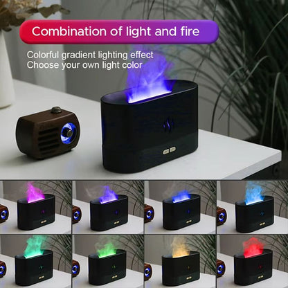 Kinscoter Flame Aroma Diffuser  Ultrasonic Cool Mist Humidifier With Essential Oil Function And LED 3