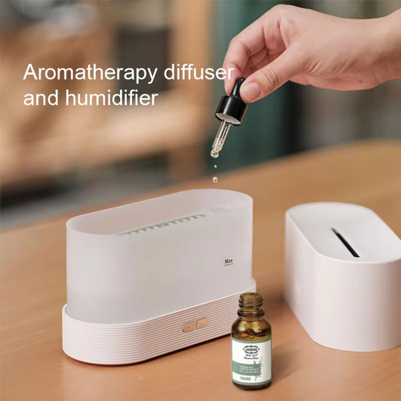 Kinscoter Flame Aroma Diffuser  Ultrasonic Cool Mist Humidifier With Essential Oil Function And LED 5