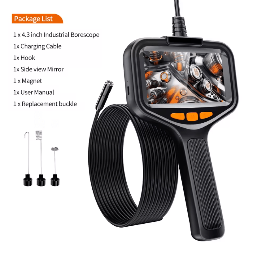 Endoscope Camera With 43 Inch Screen Waterproof HD Borescope With LED Lights 5