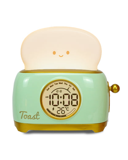 Kid Alarm Clock LED Night Light Digital Cute Bedside Clock Childrens Sleep Trainer Temperature Disp 5