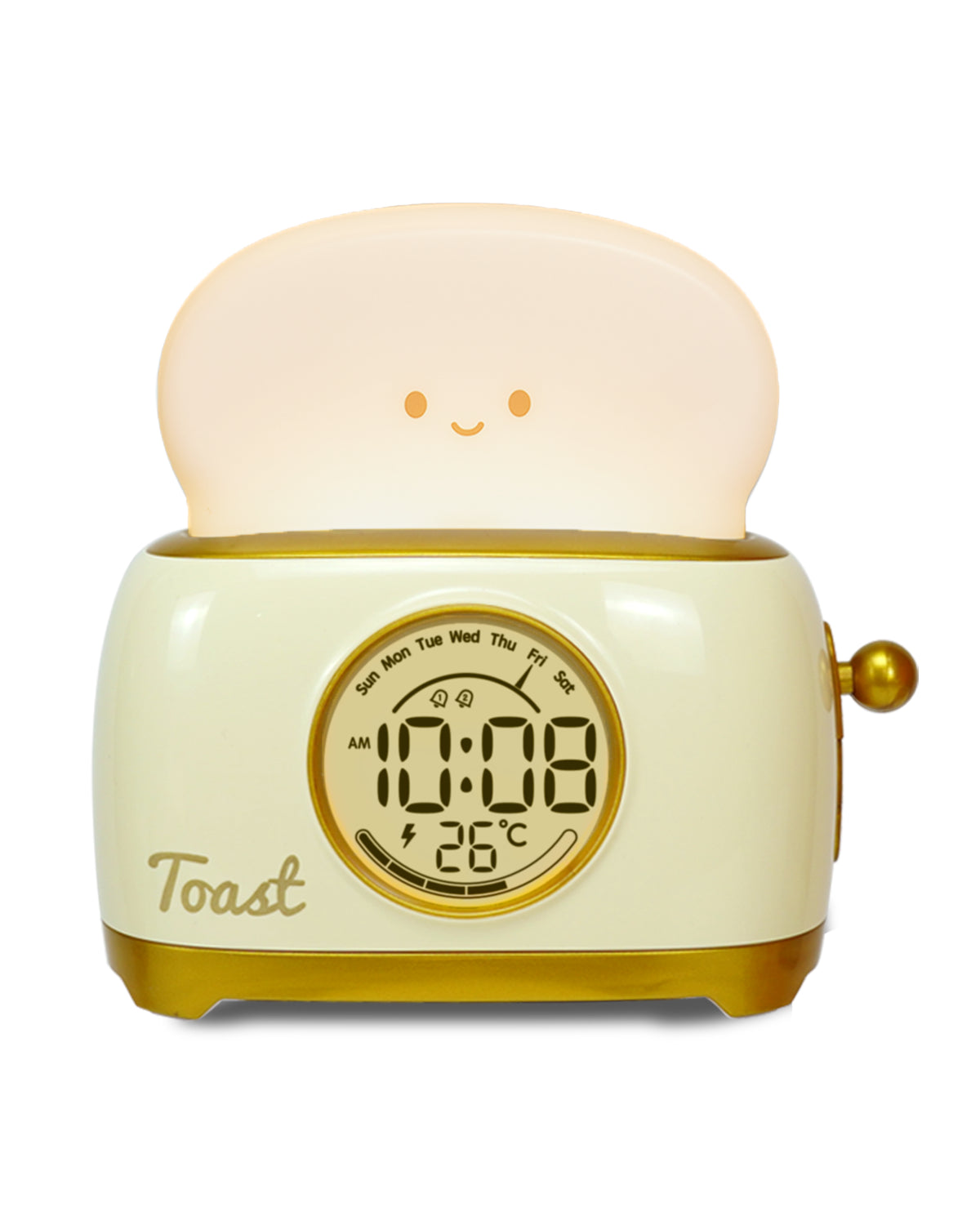 Kid Alarm Clock LED Night Light Digital Cute Bedside Clock Childrens Sleep Trainer Temperature Disp 6