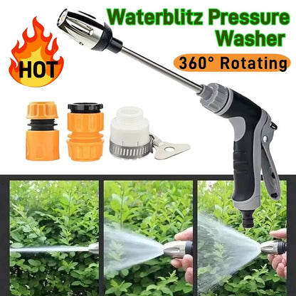 Garden High Pressure Washer Gun with 360° Rotating Hose – Power Cleaning Tool for Cars, Patios, and Outdoor Surfaces