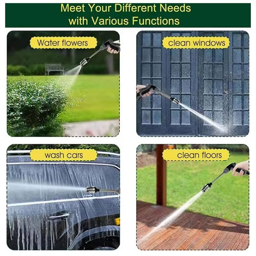 Garden High Pressure Washer Gun With 360 Rotating Hose  Power Cleaning Tool For Cars Patios And Out 3