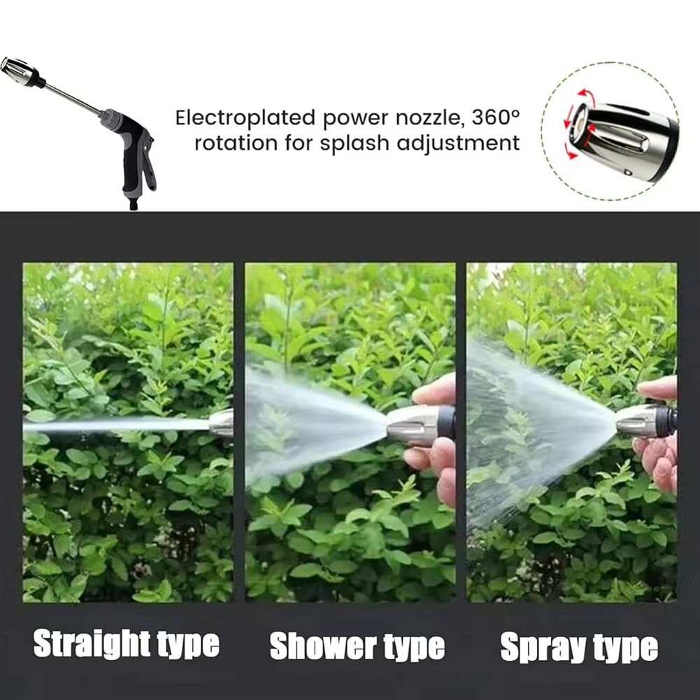 Garden High Pressure Washer Gun With 360 Rotating Hose  Power Cleaning Tool For Cars Patios And Out 4