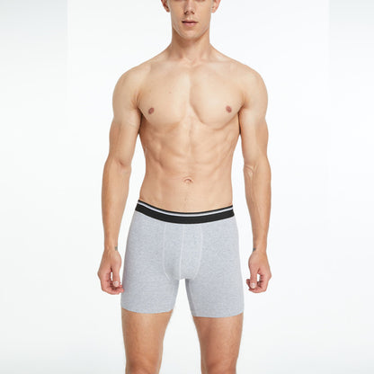 Mens Mid Long Black Boxer Shorts Cotton Underwear Breathable Male Comfortable Underpants For Man Ho 3