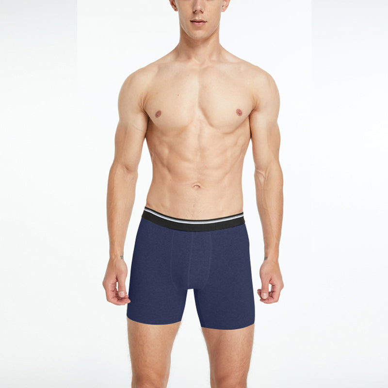 Mens Mid Long Black Boxer Shorts Cotton Underwear Breathable Male Comfortable Underpants For Man Ho 6