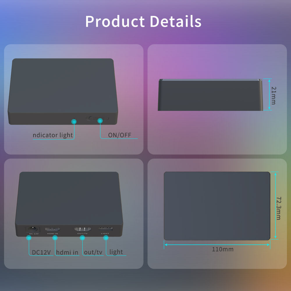 24G WIFI DreamColor Ambient TV Backlight Kit SM16703 RGBIC LED Strip With HDMI Sync Box App Control 3