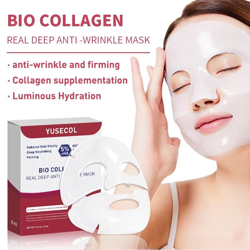 Korean Collagen Face Mask with Hyaluronic Acid – Deep Hydration, Anti-Aging & Brightening Treatment