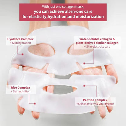 Korean Collagen Face Mask With Hyaluronic Acid  Deep Hydration AntiAging  Brightening Treatment 3