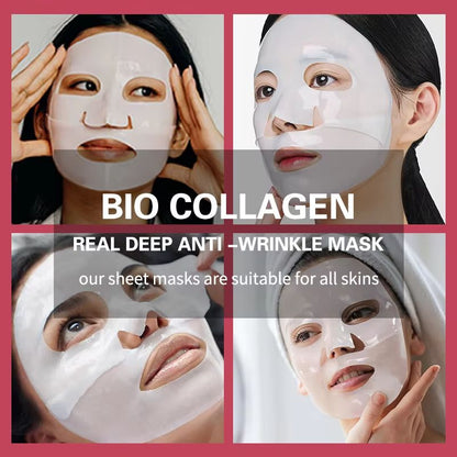 Korean Collagen Face Mask With Hyaluronic Acid  Deep Hydration AntiAging  Brightening Treatment 5