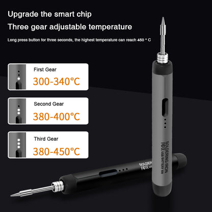 Portable USB Soldering Iron Kit Mini Adjustable Temperature Iron With TypeC Interface 800mAh Batter 2