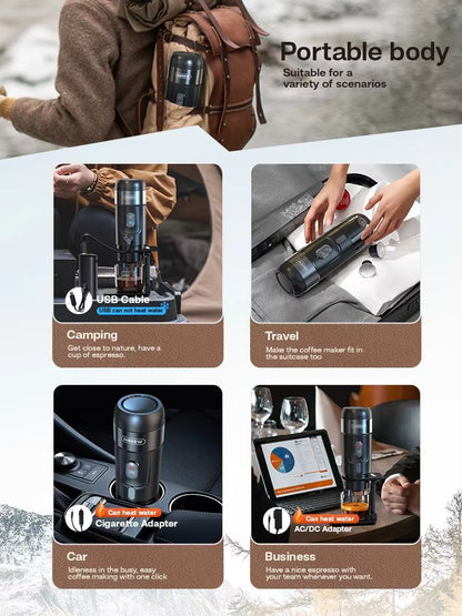 HiBREW Portable Espresso Coffee Maker  12V Car And Home Machine For Capsules  Ground Coffee 2