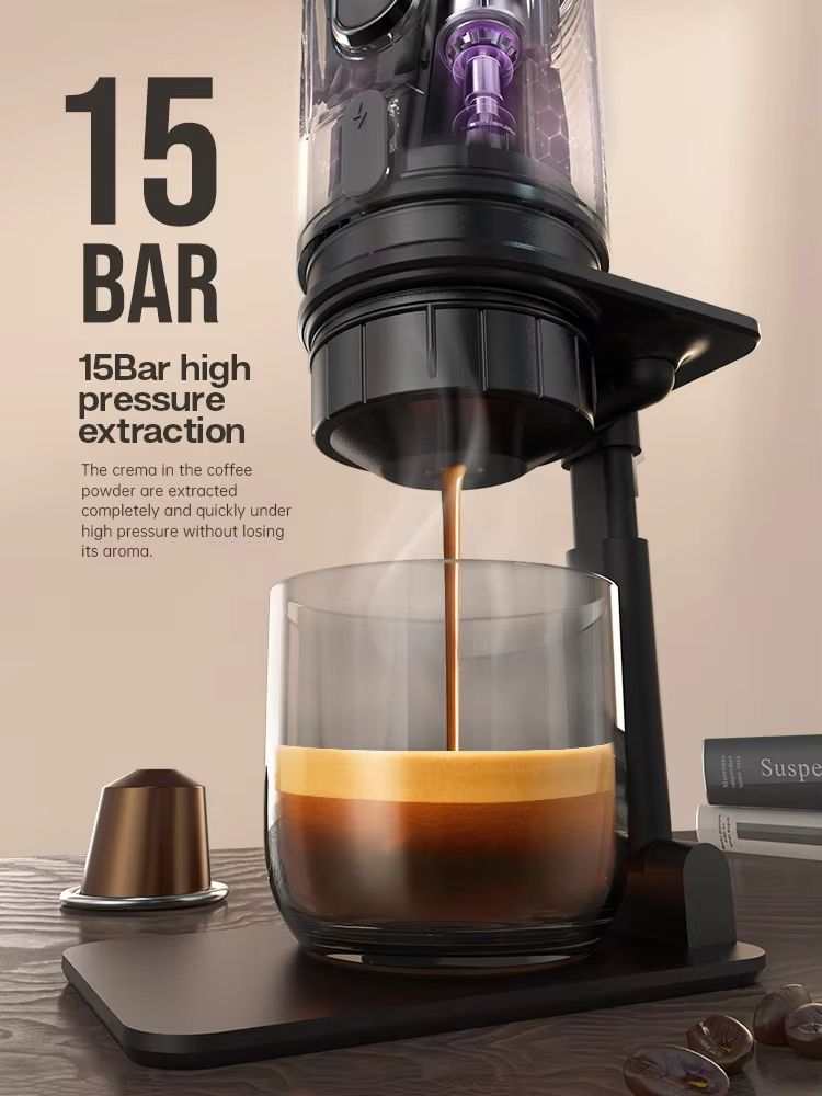 HiBREW Portable Espresso Coffee Maker  12V Car And Home Machine For Capsules  Ground Coffee 3