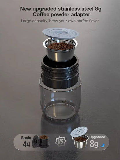 HiBREW Portable Espresso Coffee Maker  12V Car And Home Machine For Capsules  Ground Coffee 5