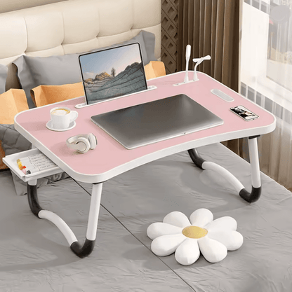 Portable Laptop Desk Foldable Bed Table With USB Light And Fan 2