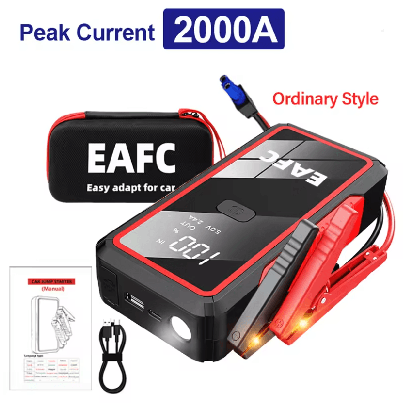 Portable Car Jump Starter 2000A Battery Booster With Power Bank And Emergency Charger 4