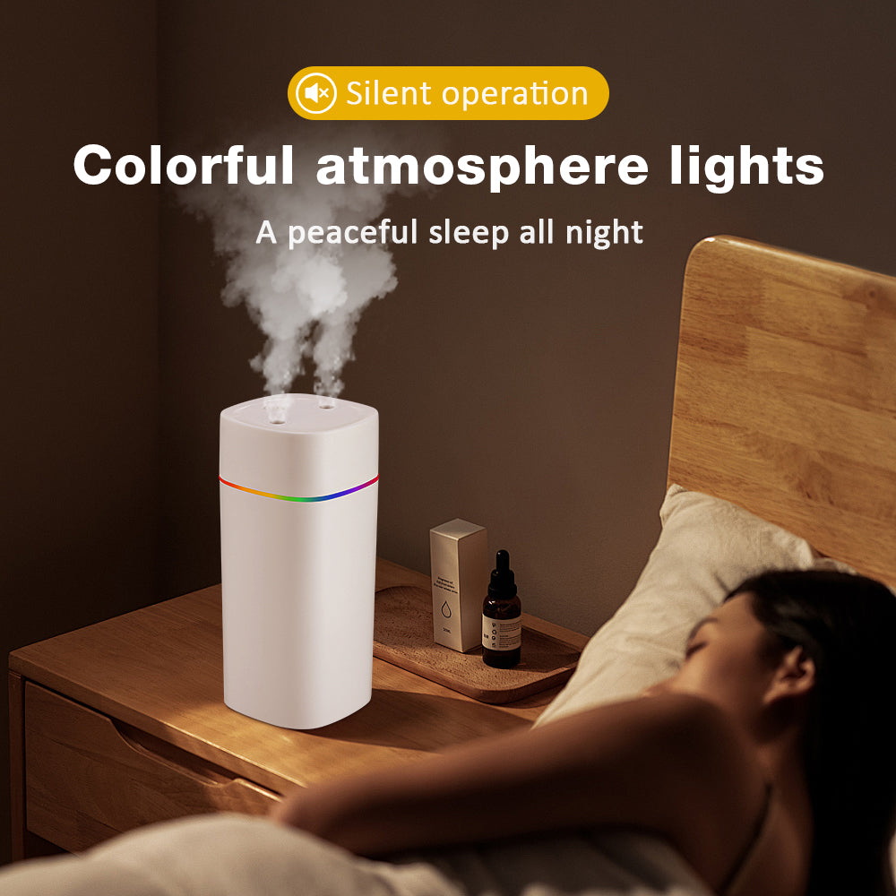 600ml USB Cool Mist Sprayer Portable Electric Air Humidifier  Aroma Oil Diffuser With 7Color Night  2