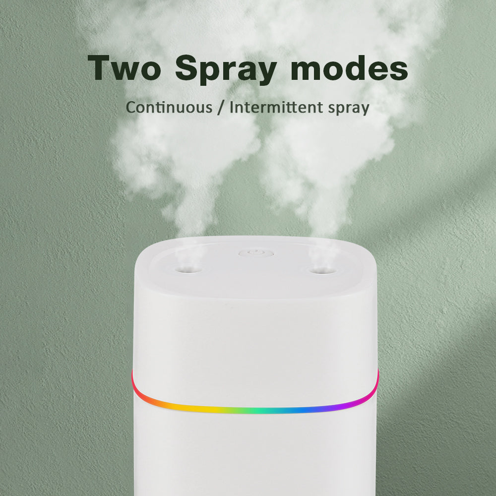 600ml USB Cool Mist Sprayer Portable Electric Air Humidifier  Aroma Oil Diffuser With 7Color Night  3