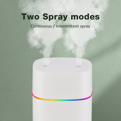 600ml USB Cool Mist Sprayer Portable Electric Air Humidifier  Aroma Oil Diffuser With 7Color Night  3