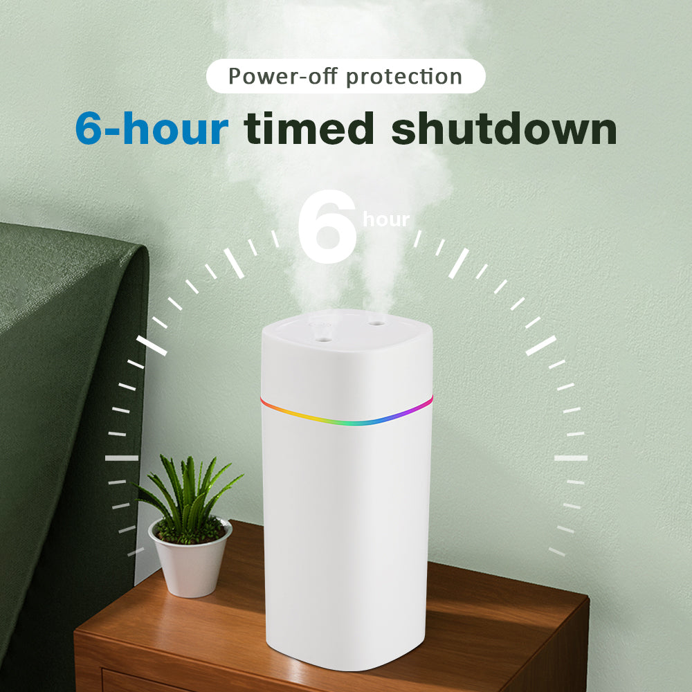 600ml USB Cool Mist Sprayer Portable Electric Air Humidifier  Aroma Oil Diffuser With 7Color Night  4