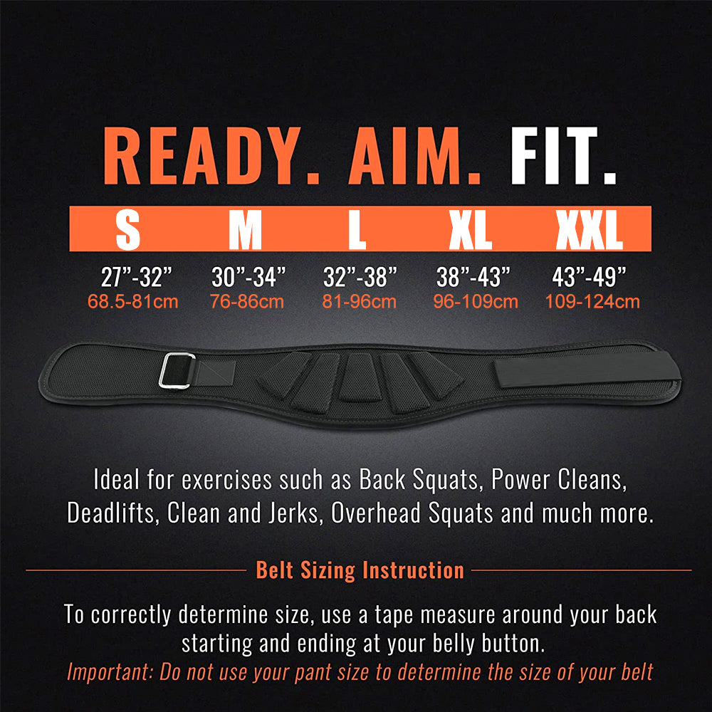 Ultimate Weight Lifting Belt for Men & Women, 6" Core, Lower Back Support Belt for Weightlifting, Fitness Workouts
