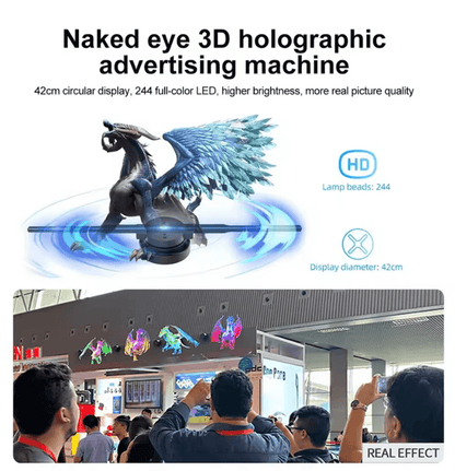 3D Hologram Fan Projector 42cm WiFi Advertising Display Light For Stores And Events 1
