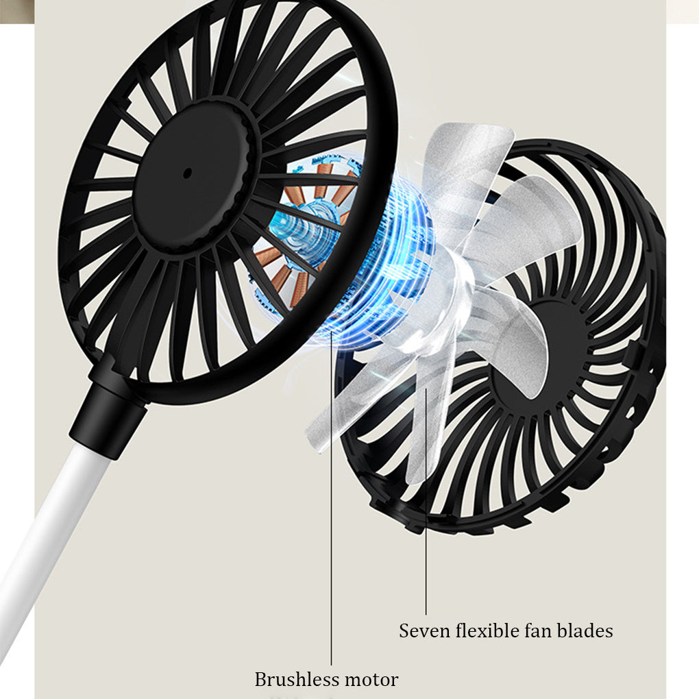 Title Option 2 BenefitFocused 3in1 Portable Handheld Fan With Power Bank Wireless USB Rechargeable  4